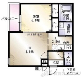 （仮称）フジパレス桜井四丁目Ｂ棟の物件間取画像